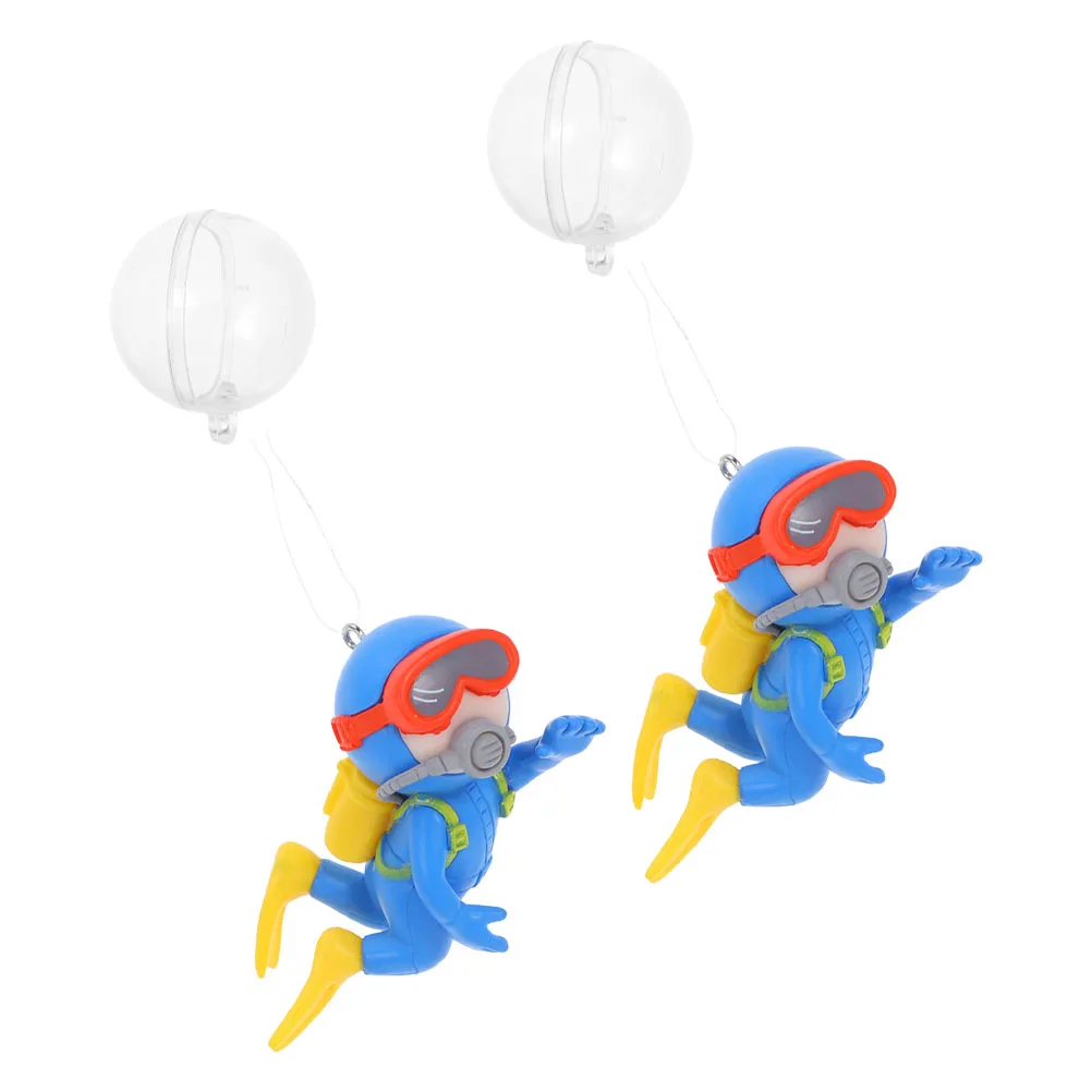 

2pcs Diver Decorations Floating Aquarium Figurine Cartoon Diver Resin Fish Tank Statue Safe Water Quality Diy Mini Ornaments