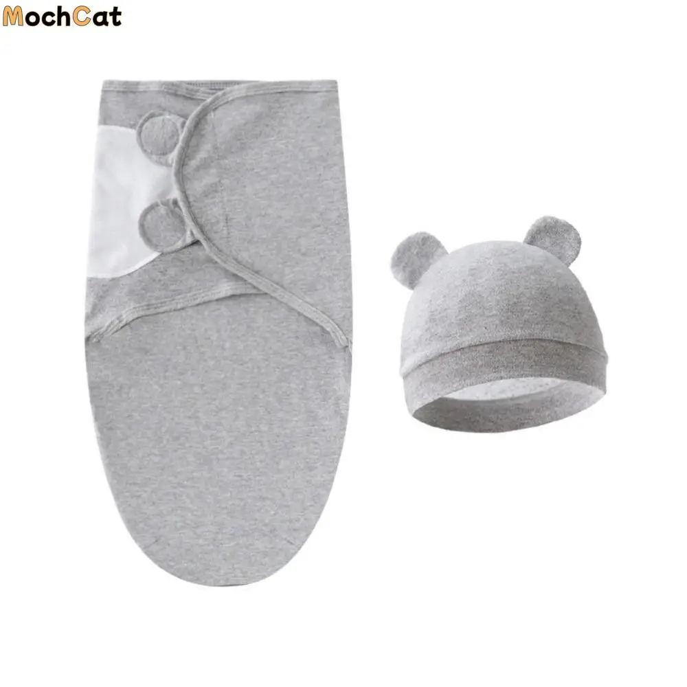 

Animal Blanket Hat Set Cartoon Soft Fabric Newborn Photography Blanket Breathable Cotton Infant Swaddle Blanket Baby Shower Gift