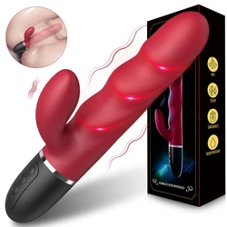 G Spot Rabbit Vibrator Huge Big Dildos Sex Toys for Clitoris G-spot Stimulation Dual Motors Powerful Vibrating Dildo for Women