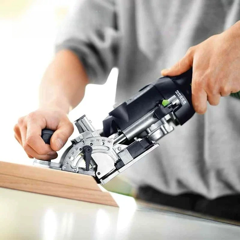 DF500 Domino Slotting Machine Electric Woodworking Dowel Driller for Solid Wood Mortise Tenon Joinery Panel Board Pro Heavy Duty