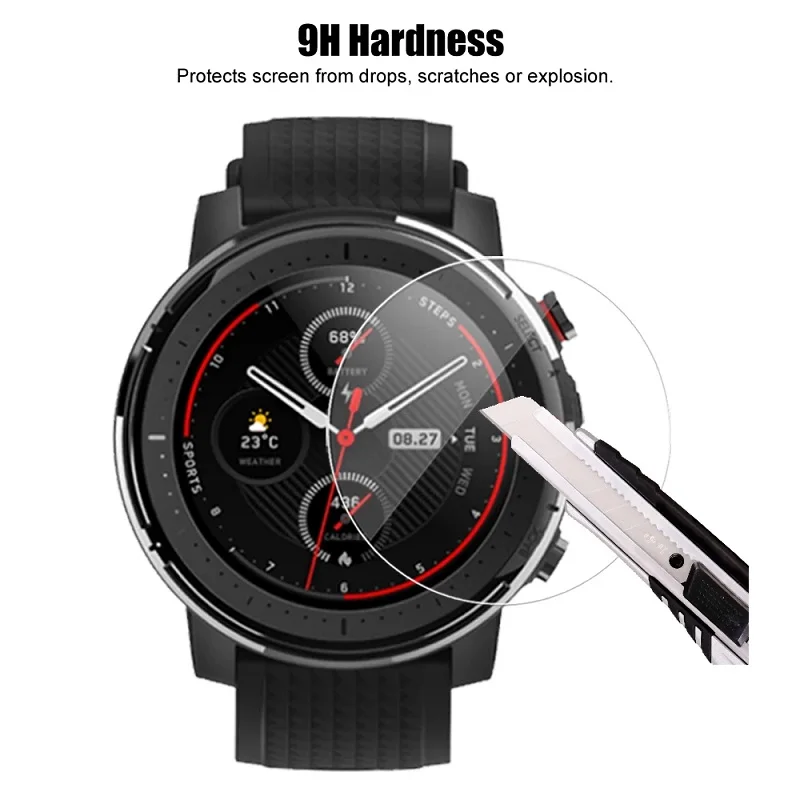 Protective Glass Compatible for Amazfit Stratos 3 Screen Protector for Amazfit Stratos 3 Glass Film Protection