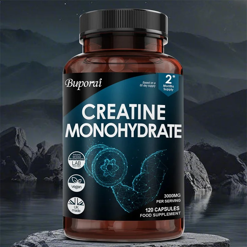 

Creatine Monohydrate - Boosts Cellular Energy, Improves Cognitive Function, Gluten-free, Promotes Muscle Growth and Recovery