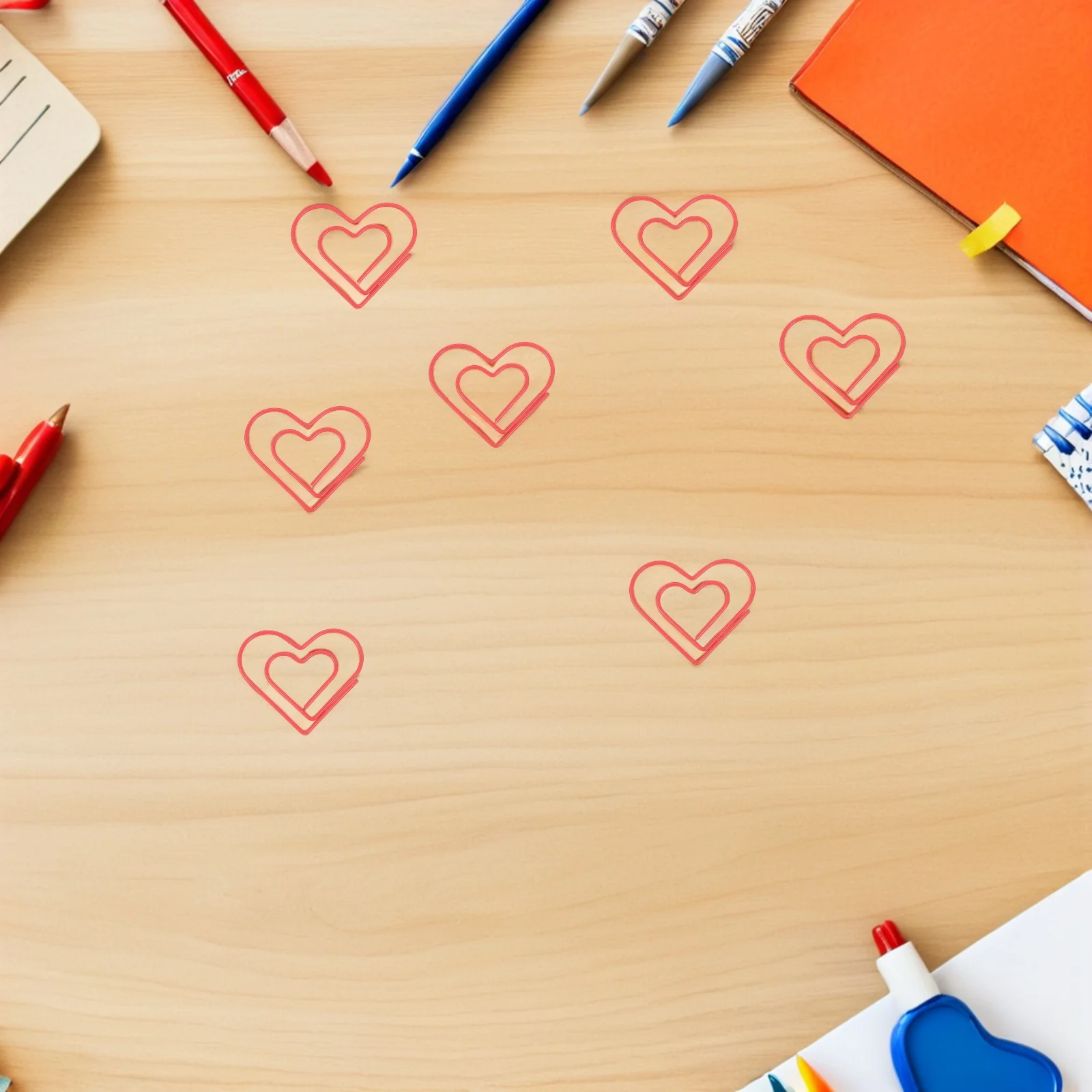 

100 Pcs Heart Shaped Binder Clips Book Paper Cute Decorative Note Photo Paperclips