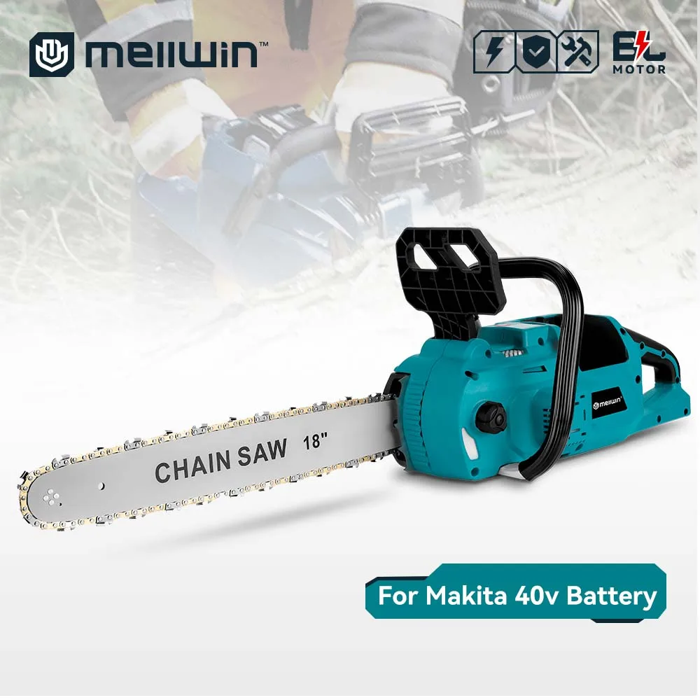 

18 Inch Brushless Electric Chainsaw Cordless Chain Saw Rechargeable Garden Pruning Saw Wood Cutting Tool For Makita 40V Battery