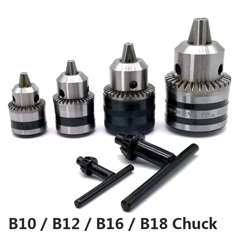 

B10 B12 B16 B18 Drill Chuck Electric Tool Fixture 0.6-16mm Micro Motor Drill Chuck Cone Special Connecting Rod