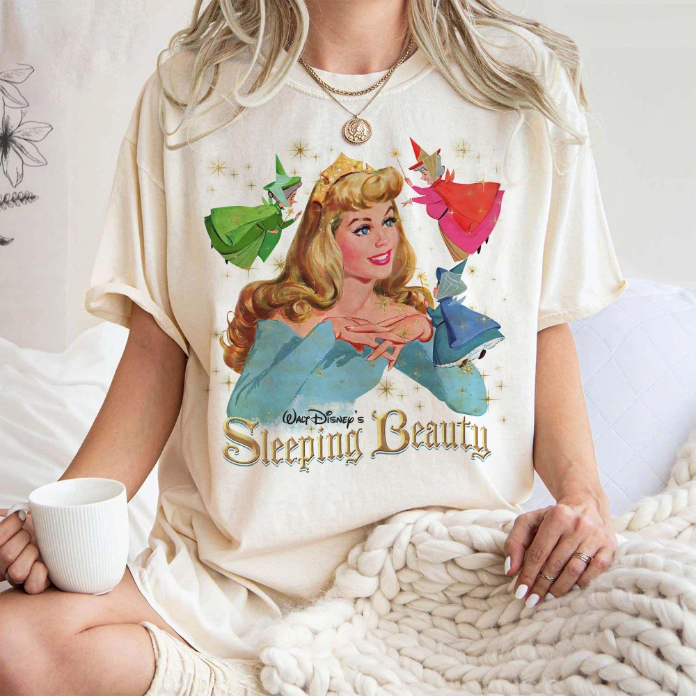

Футболка Disney Princess Sleeping Beauty, толстовка Disney Aurora Princess, ретро-футболка Once Upon Dream, футболка Disney