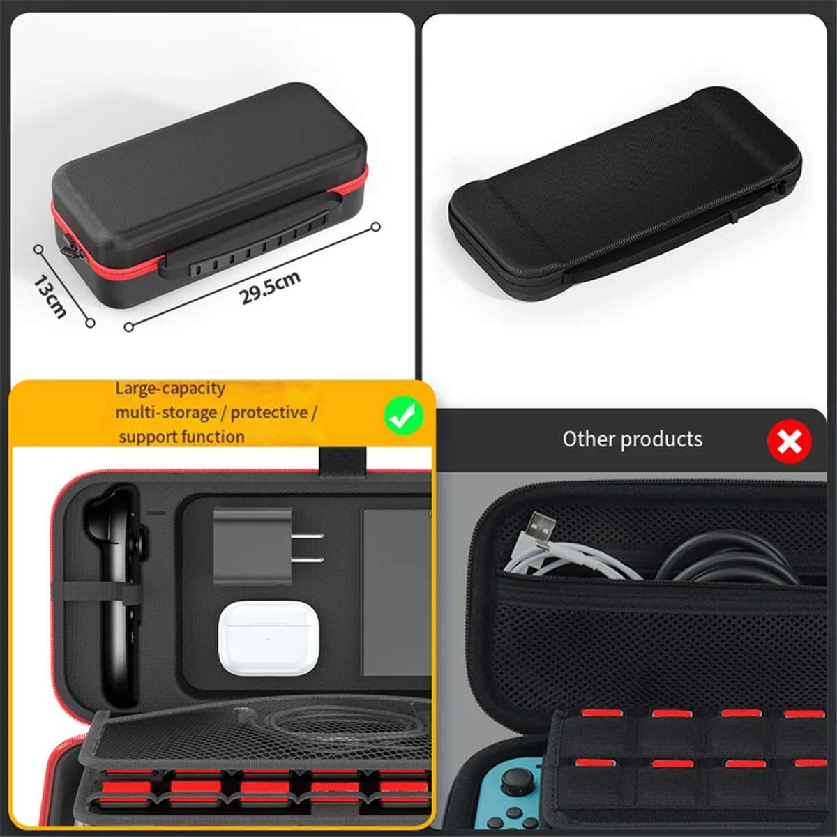 

2025+ Premium Carrying Case Switch 2 Storage Pouch with Game Slots Travel Bag for Switch2 Console & Accessories