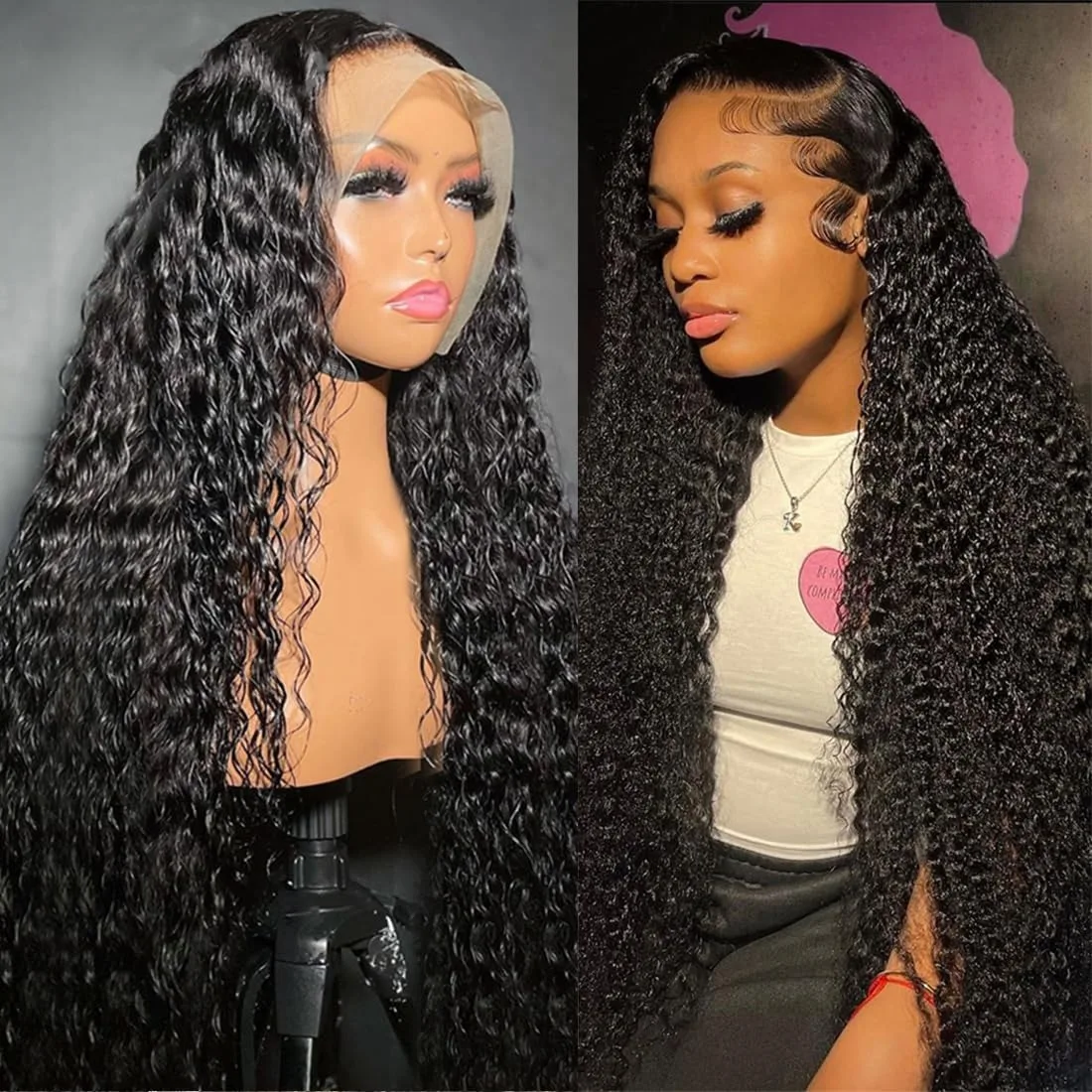 

30-40-дюймовые парики с волнистыми локонами Water Wave, 13x6 HD Lace Frontal, 100% натуральные волосы, плотность 200%, парик Deep Wave Lace Front 13x4 для чернокожих женщин