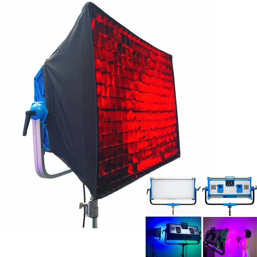 LED Panel Light Photography AI-3000C 300W 30000LM RGBW Video Light Kit with Softbox Film Camera Lighting