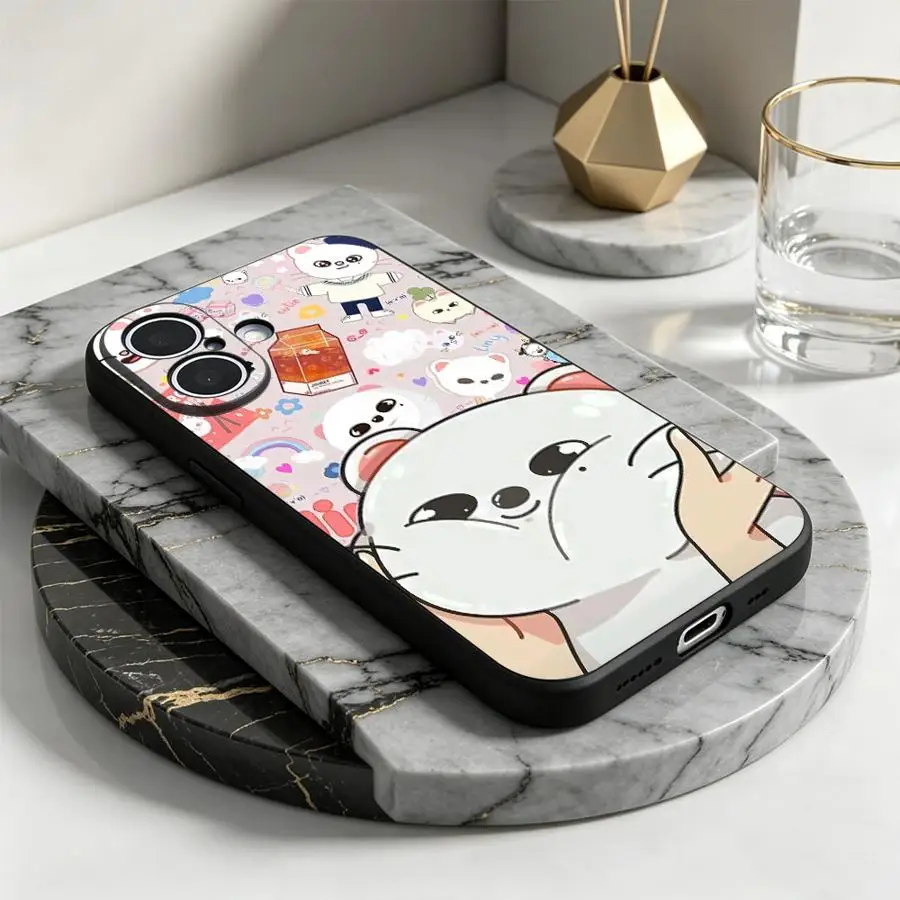 Чехол для Apple iPhone 17 Pro Max 17e 16e 12 11 15 Plus 14 16 7 8 X XS XR Air 13 Mini с мультяшным рисунком кролика S-Strays
