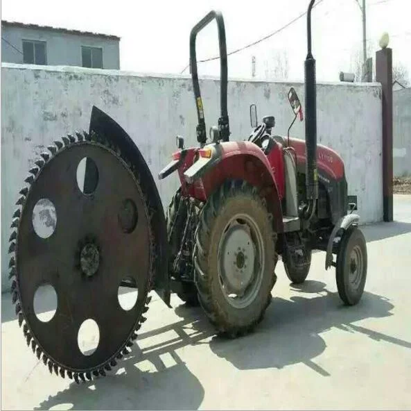 Compact Agricultural Tractor Use Ditch Machine/ Disk Trencher Machine for the Laying of Pipes and Cables.
