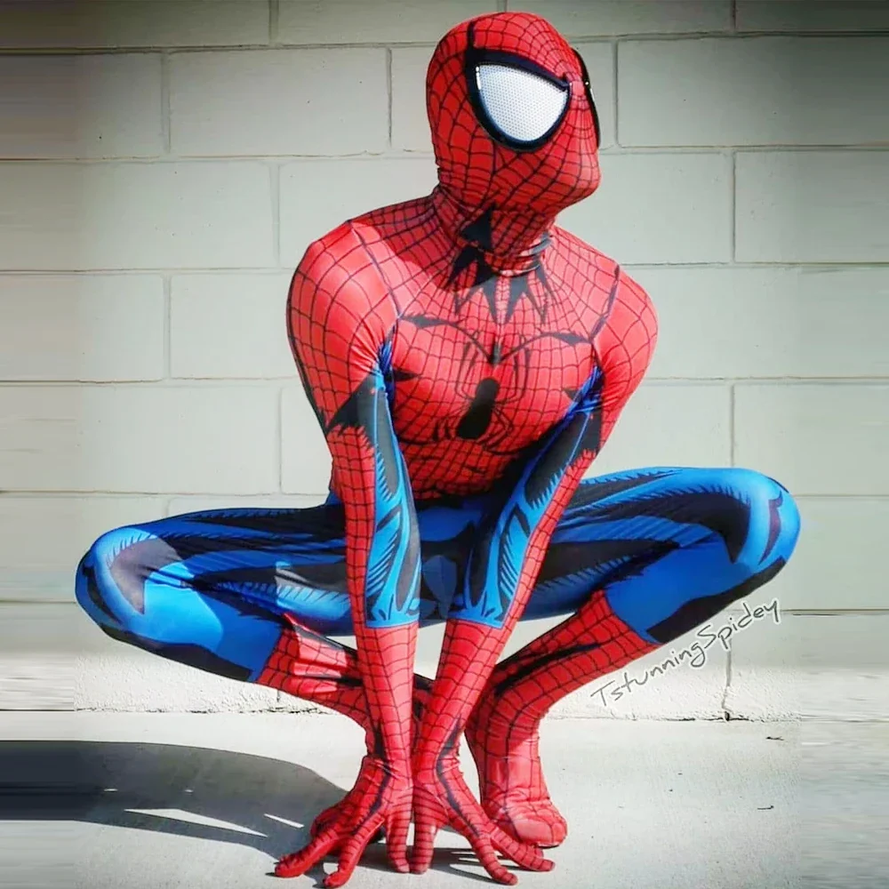 

Mcfarlane Peter Parker Spiderman Cosplay Costume Superhero Zenzai Costume Halloween 3D Printed Spandex Bodysuit Jumpsuit Adult