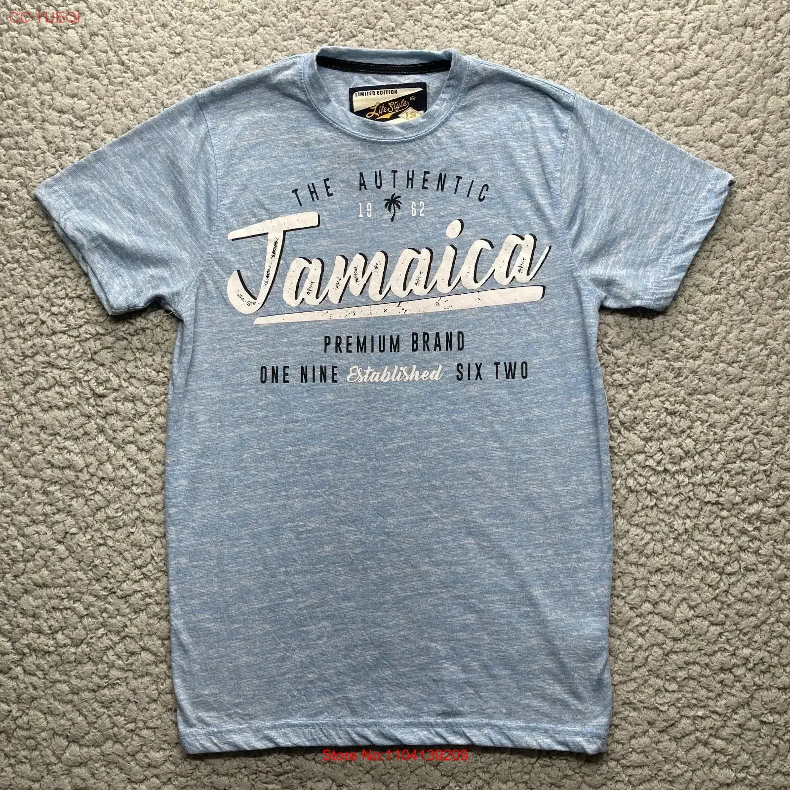 Life Styles JAMAICA T Shirt Small  Vintage Goods Reworked Crew Neck vintage Washed designer clothes streetwear graphic