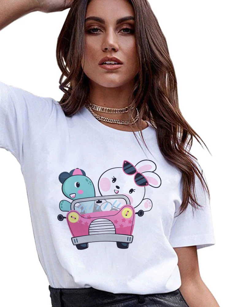 

Women Fashion Cartoon Funny T-Shirts Spring Summer Print Clothing Trend Female Graphic T O-Neck Top Short Sleeve Tee T-Shirt