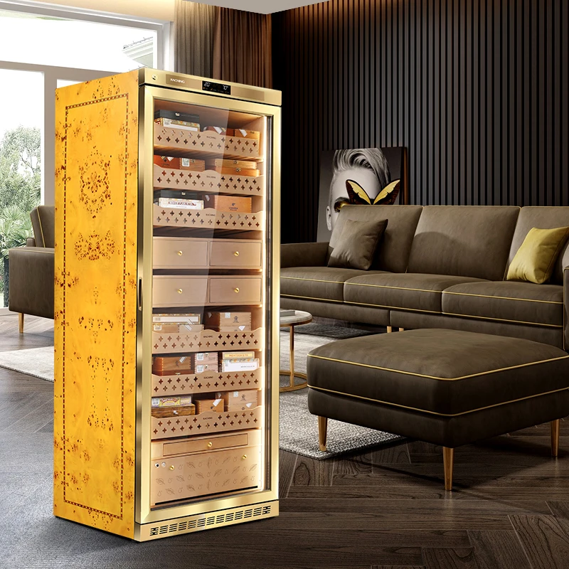 5800A Smart Control Built-In Household Cigar Humidor Cabinet Humidity Temperature Storage Cigar