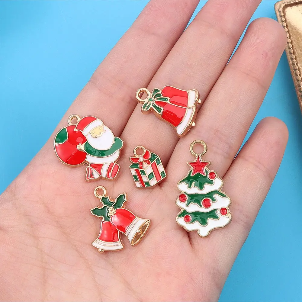 2/8/16pcs Multi-color Christmas Series Pendant,DIY Bracelet,earring,keychain Jewelry Accessories,Christmas,Thanksgiving Gifts