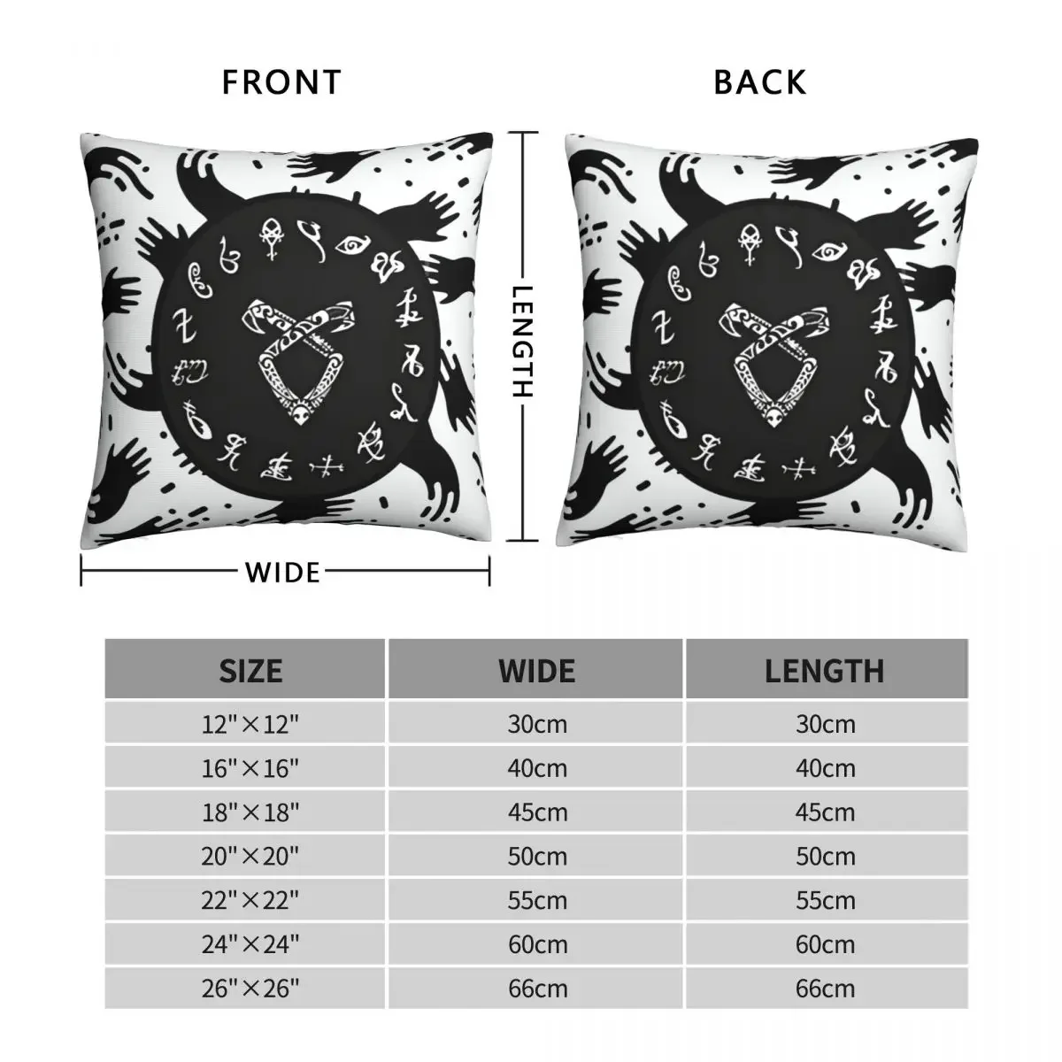 Runes Shadowhunters Throw Pillow Case Viking Norse Mythology Short Plus Cushion Covers For Home Sofa Chair Decorative Backpack