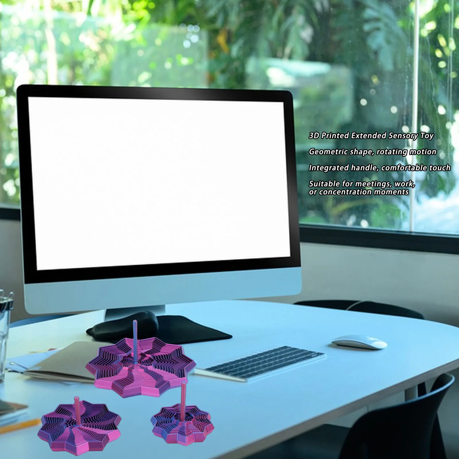 【جديد ساخن】 3 قطع ألعاب على شكل نجمة موسعة ثلاثية الأبعاد إصبع مضلع دوار حسية مع مقبض نجمة دوارة بمقبض #6