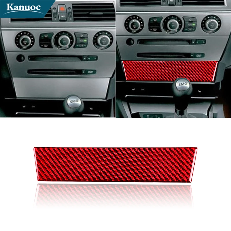 

Central Control Cover Carbon Fiber Stickers For BMW 6 Series M6 E63 E64 2004-2010 Car Interior Decorative Accessories