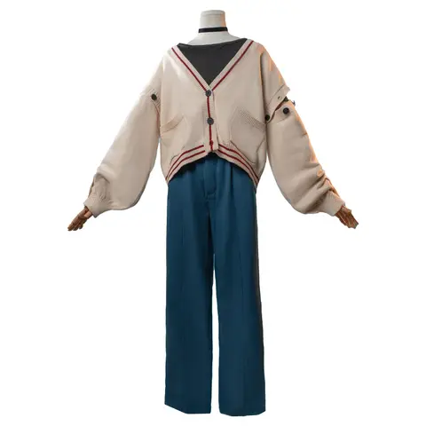 ES Sakuma Ritsu Cosplay Kostym Halloween Jul Ensemble Stjärnor Tröja Ärmarna kan demonteras och förvandlas till västar 10 best sales ritsu sakuma cosplay - №6