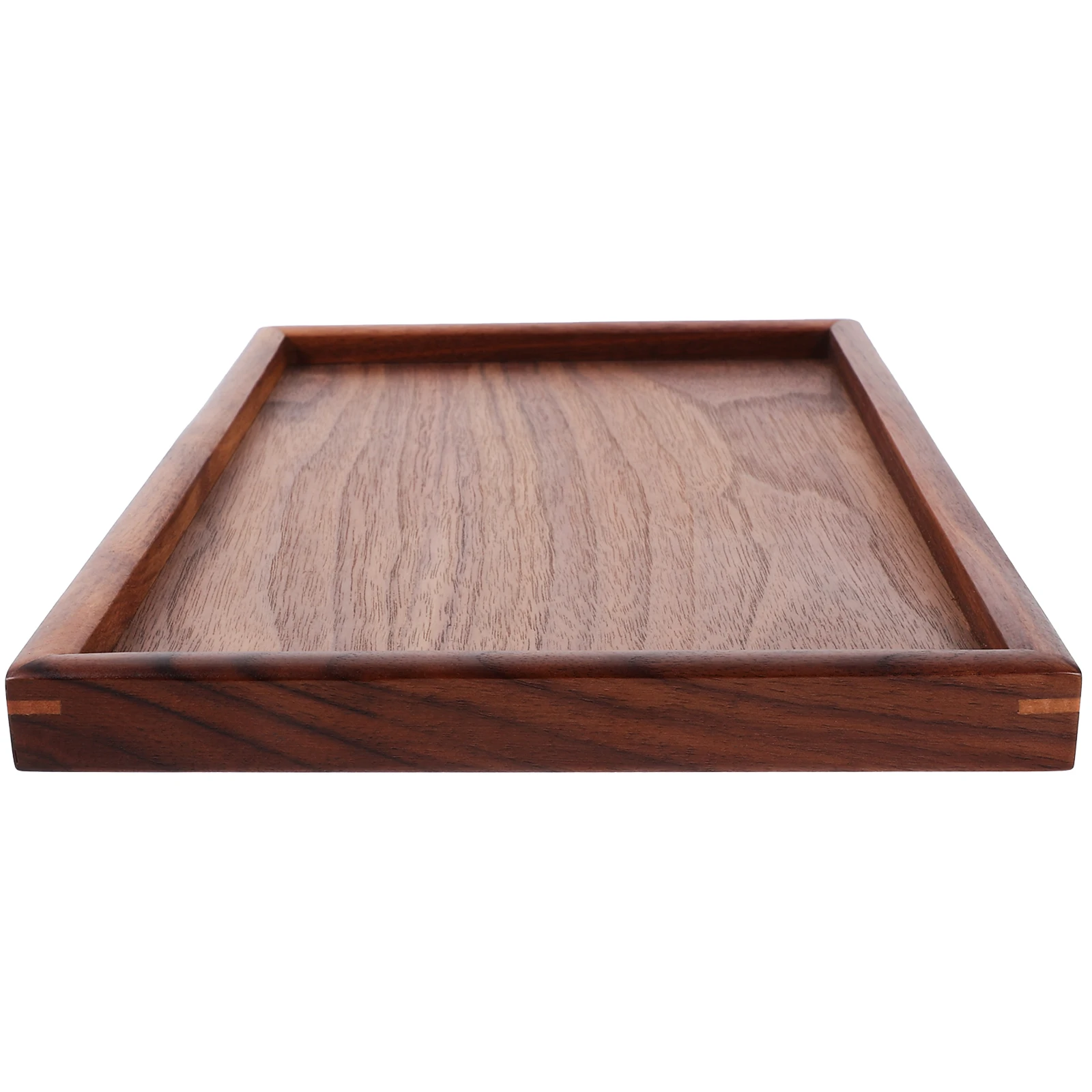 

Black Walnut Wood 30x20x2.2cm Rectangular Plate Bathroom Vanity Countertop Storage Fruit Snack Hotel Home Use Multi-function