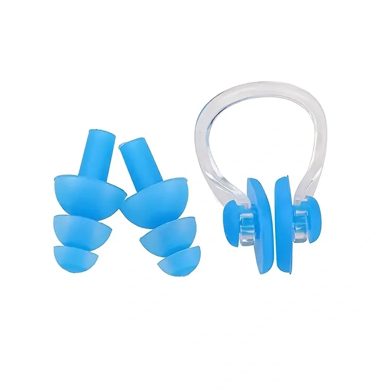 Waterproof Silicone Swimming Earplugs Nose Clip Plugs,Ear & Nose Protector Swimming Sets