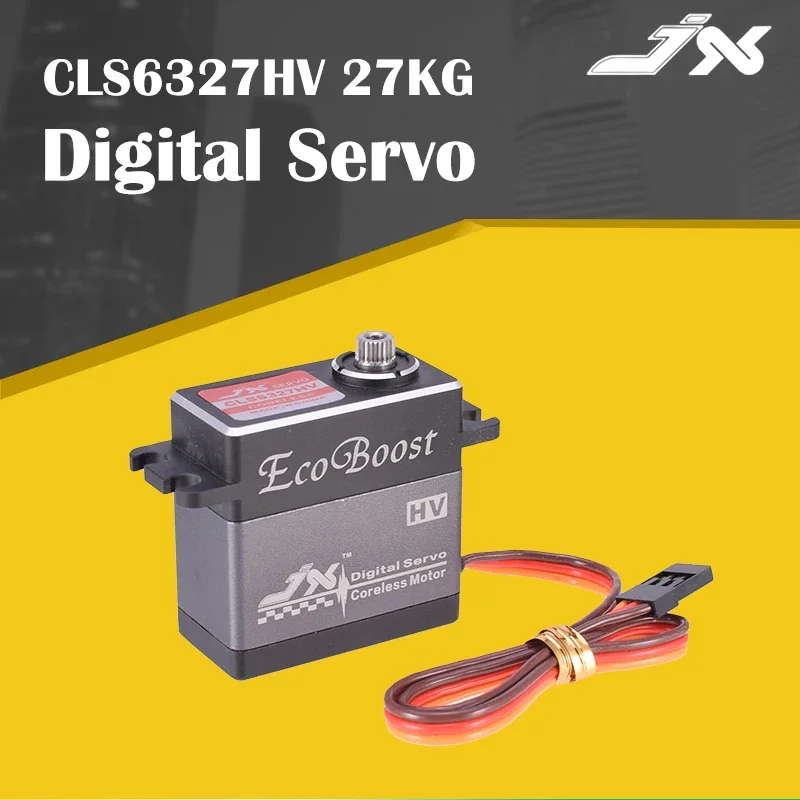 

JX Servo CLS6327HV 27KG Large Torque High Voltage CNC Aluminium Shell Metal Gear Coreless Digital Servo For RC Helicopter