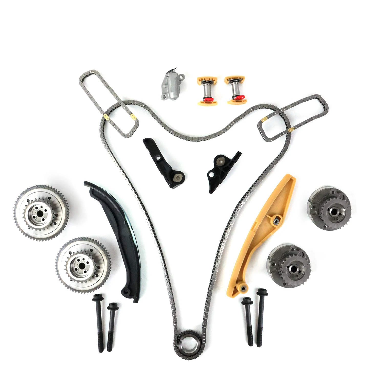 Distributieketting Kit Voor Ford Edge Eplorer F150 Flex Mutang Taurus Transit 3.5 3.7L AT4Z-6306-A AT4Z-6K254-A BL3Z-6268-A Auto Onderdelen