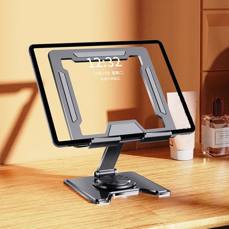 360° Rotatable Tablet Stand Laptop Bracket Adjustable Foldable Multifunctional Desktop Stand Holder for Ipad Pro/Air/Min Laptop