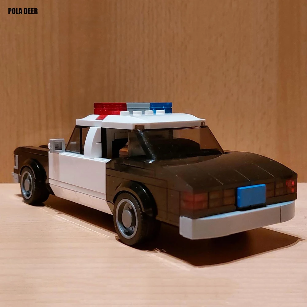 Poladeer 263 Pcs Los Angeles Police Department Police Car Small Particle Assembly Model Toy Puzzle Creative Child Gift Ornaments