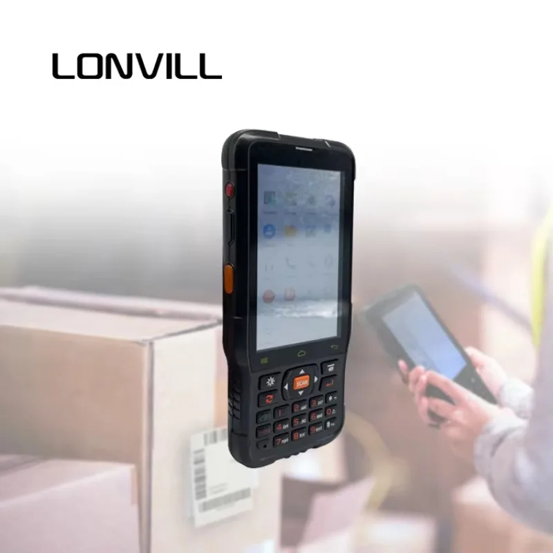 LONVILL Atacado 1d 2d Scanner de código de barras Terminal de coleta de dados portátil robusto PDAs portáteis