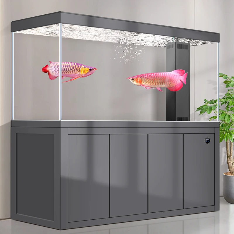 Luxury Aquarium a Large Rectangular Aquarium with Ultra-clear Glass Integrated for the Living Room