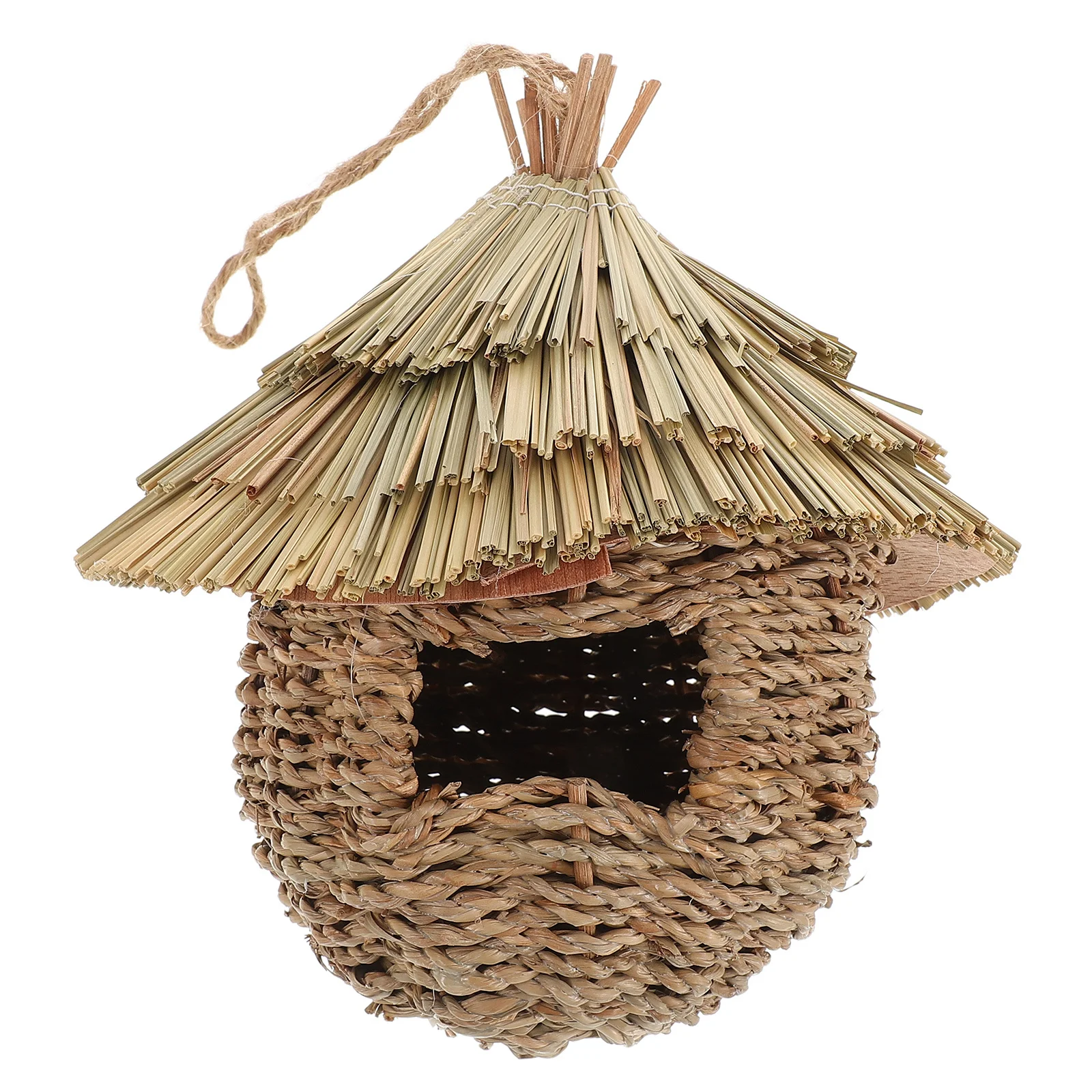 

Creative Bird Cage Hand Woven Outdoor Hanging Bird Nest For Hummingbird Parrot Resting Breeding Playing Garden Decor