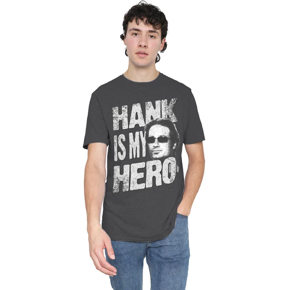Californication Hank Is My Hero T-Shirt S-2XL, Charcoal