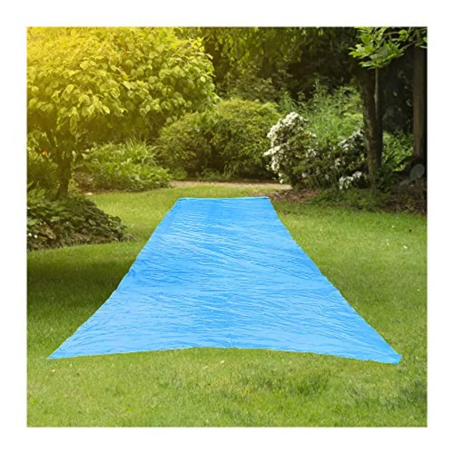 Super Slip Lawn Water Slide XL 20 Feet Long x 6 Feet Wide for Adults and Teens Powder Blue with Hold Steady Stakes Made in The