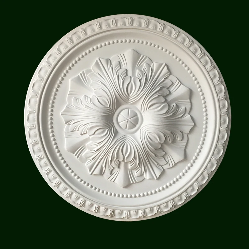 Polyurethane Ceiling Rosette European Style Decorative Rose Pendent Lamp Base Plate Wall Moulding Chandelier Medallion