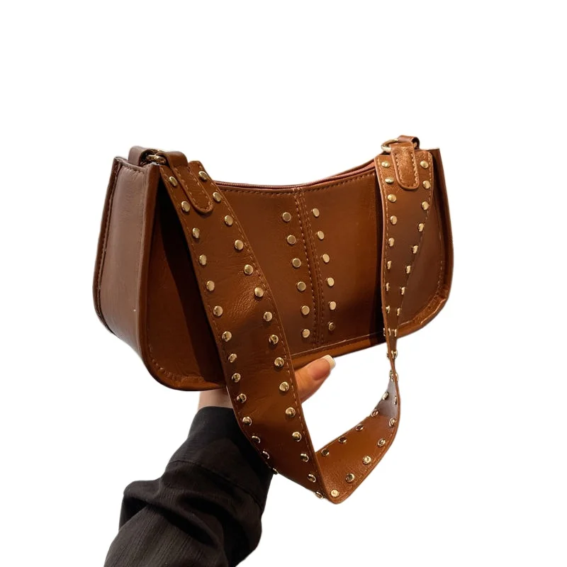 

Простая маленькая сумка премиум-класса с широким плечевым ремнем, женская модная универсальная маленькая квадратная сумка, новая нишевая дизайнерская сумка-мессенджер