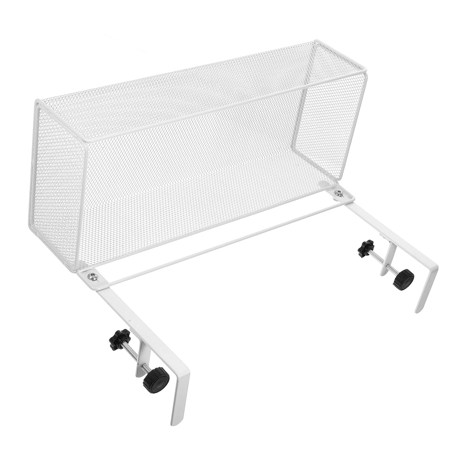 

Under Desk Storage Basket Black Metal Document Holder Clamp ganizer For Office With Space To Store Pens Smartphones Notebooks