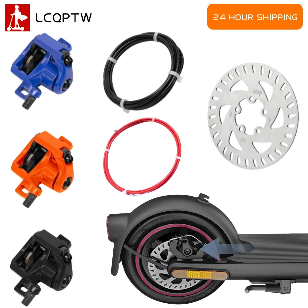 130mm 5 Hole Rear Brake Disc Rotor Brake Caliper Brake Cable for Xiaomi 4 Pro Electric Scooter Rear Disc Brake Assembly Parts