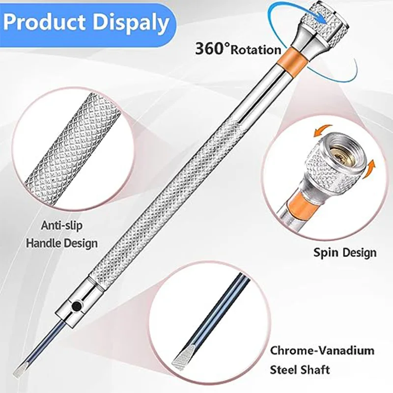 10PCS Professional Watch Screwdriver Set Micro Precision Glasse Repair Kit 0.6-2.0MM for Eyeglass Sunglass Watchmaker