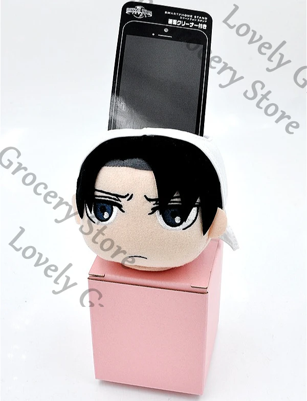 

Anime Shingeki No Kyojin Levi Ackerman Attack on Titan Cosplay Cartoon Cellular Phone Seat Accessory Mobile Holder Mascot Gift