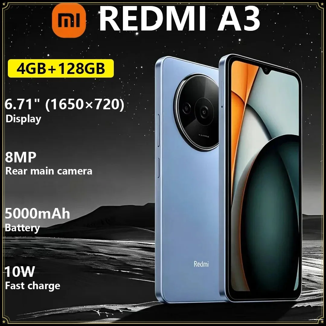 Xiaomi Redmi A3 Mobile Phone 6.71-inch 90Hz Display 4G Smartphone 5000mAh Large Battery Wired Charging  Mobile Phones Smartphone