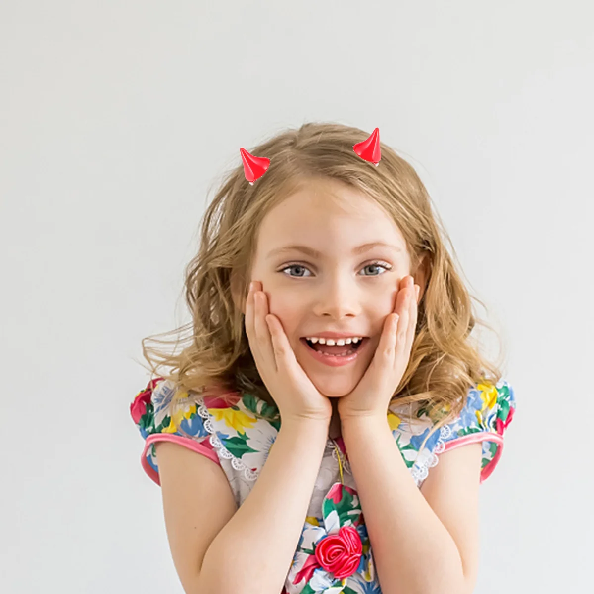 12 قطعة مقاطع الشعر الشيطان مجموعة مقاطع الشعر الشيطان تأثيري 6 ألوان هالوين زي ملحق للحزب تأثيري مخيف أغطية الرأس ديكور #1