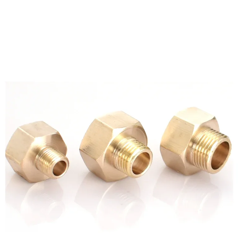 Brass 1/8 1/4 3/8 1/2 3/4 Female to Male Threaded Hex Bushing Reducer Copper Pipe Fitting Water Gas Adapter Coupler Connector