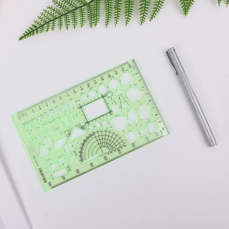 Rectangle Circle Geometric Drawing Tool Template Ruler Student Stationery