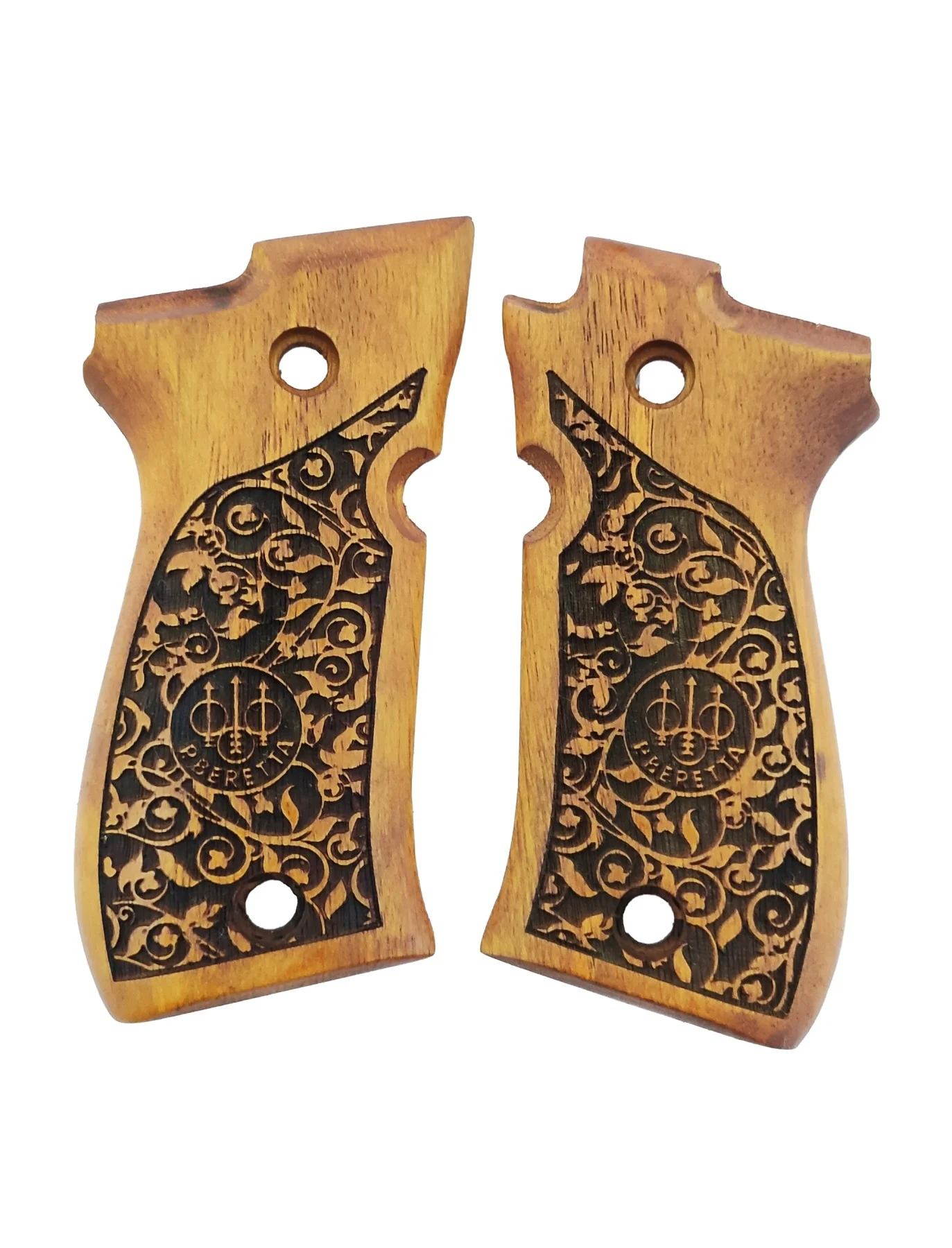 

Beretta 81FS, 84FS, 85FS Compatible Custom Production Laser Cut Wooden Grip Mod2