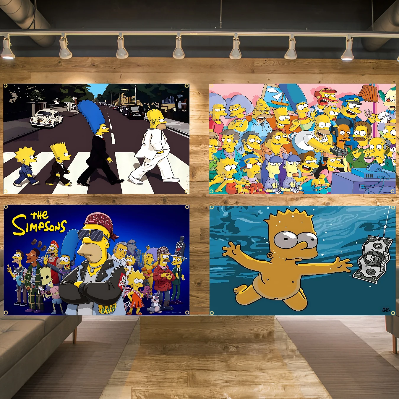 Cartoon S-Simpsons Cool Flag Polyester Printed Banner For Home Decoration