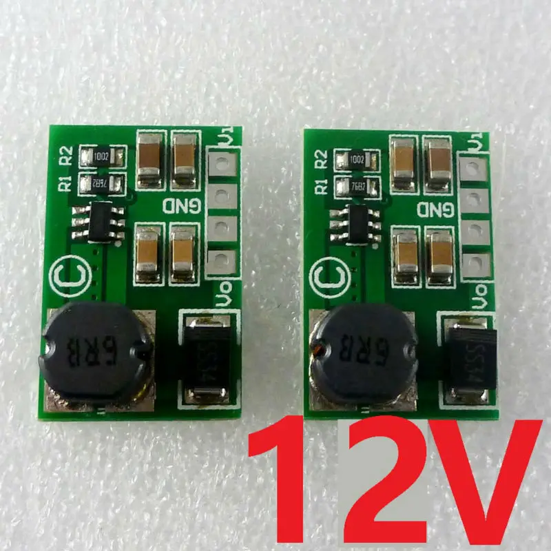 2 Pcs 12W 3.7V 5V 6V 9V to 12V DC-DC Converter Boost Module For Wifi Ethernet Router PTZ IP Camera