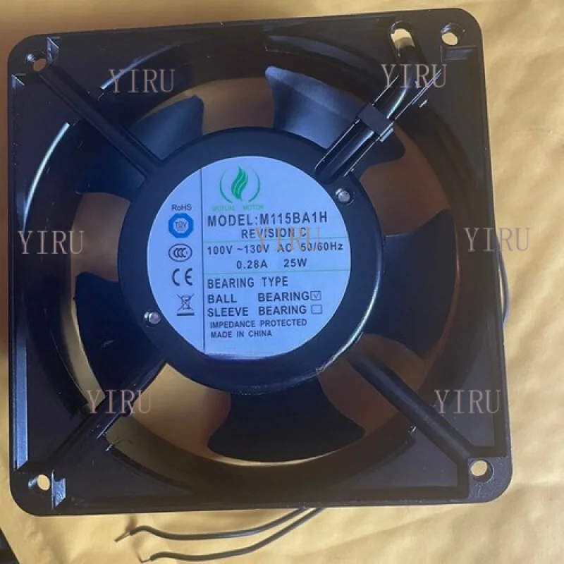 

L 1pcs for MUTUALMOTOR M115BA1H 100-130V 0.28A 25W 12CM metal industrial cooling fan