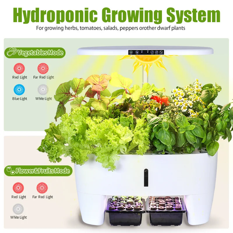 

7L Plant Machine Hydroponics Multifunction Intelligent Planter Indoor Grow Seedlings Plant Vegetable Planter Pots Home Supplies